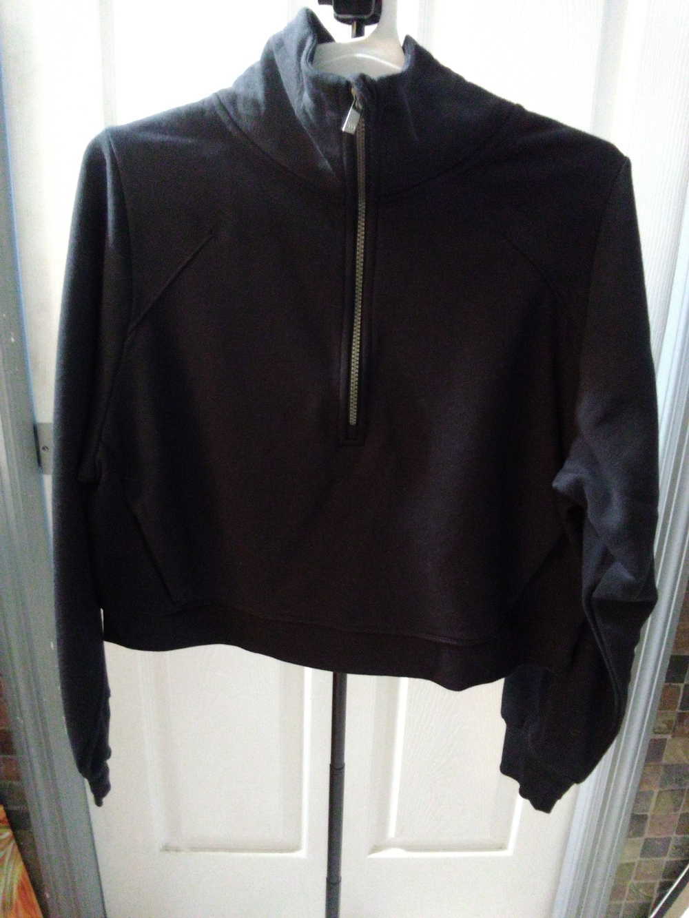 all in motion Black Half-Zip Hooded Sweatshirt - Picture 2 of 4